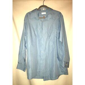 Van Heusen Mens Wrinkle-Free Light Blue Long Sleeve Dress Shirt XL 17 32/33